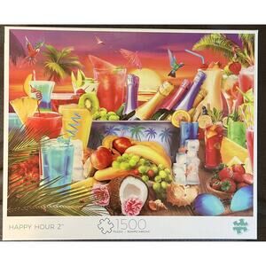 HAPPY HOUR  Jigsaw Puzzle 1500 Piece  Buffalo Games  Complete LIKE NEW